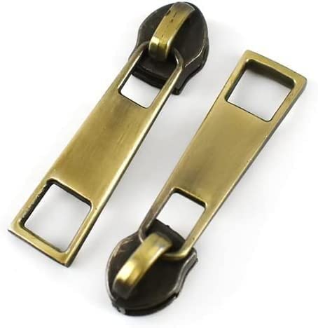 CHOUXUANGA Reißverschlüsse, Reißverschluss-Reparaturset, 10 Stück 3# 5# for Nylon-Reißverschlüsse, Geldbörsen, Taschen, Reißverschlusskopf(Brass No5) von CHOUXUANGA