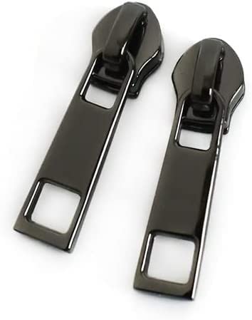 CHOUXUANGA Reißverschlüsse, Reißverschluss-Reparaturset, 10 Stück 3# 5# for Nylon-Reißverschlüsse, Geldbörsen, Taschen, Reißverschlusskopf(Gunblack No3) von CHOUXUANGA