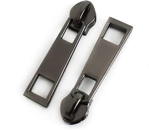 CHOUXUANGA Reißverschlüsse, Reißverschluss-Reparaturset, 10 Stück 3# 5# for Nylon-Reißverschlüsse, Geldbörsen, Taschen, Reißverschlusskopf(Gunblack No5) von CHOUXUANGA