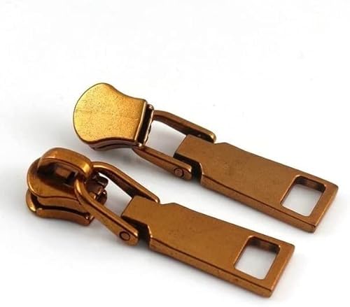 CHOUXUANGA Reißverschlüsse, Reißverschluss-Reparaturset, 20-teilig, Metall 5# Reißverschlussschieber for Jacken, Kleidung, Mäntel(Antique Brass) von CHOUXUANGA