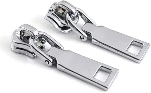 CHOUXUANGA Reißverschlüsse, Reißverschluss-Reparaturset, 20-teilig, Metall 5# Reißverschlussschieber for Jacken, Kleidung, Mäntel(Chrome) von CHOUXUANGA