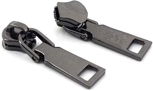 CHOUXUANGA Reißverschlüsse, Reißverschluss-Reparaturset, 20-teilig, Metall 5# Reißverschlussschieber for Jacken, Kleidung, Mäntel(Gun Black) von CHOUXUANGA