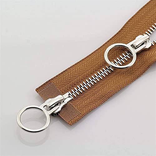 CHOUXUANGA Reißverschlüsse, offener Reißverschluss, Reißverschlüsse, Spiralreißverschlüsse, Nahttrenner, Reißverschlüsse 1 Stück 5#,(Light Brown) von CHOUXUANGA