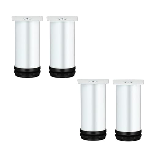 CHOUXUANGA Verstellbare Möbelbeine, 4 Stück Schrankbeine, höhenverstellbar 0–15 mm, Küchenbein, runder Möbelpolsterschutz, mit Schrauben(20cm(7.87in)) von CHOUXUANGA