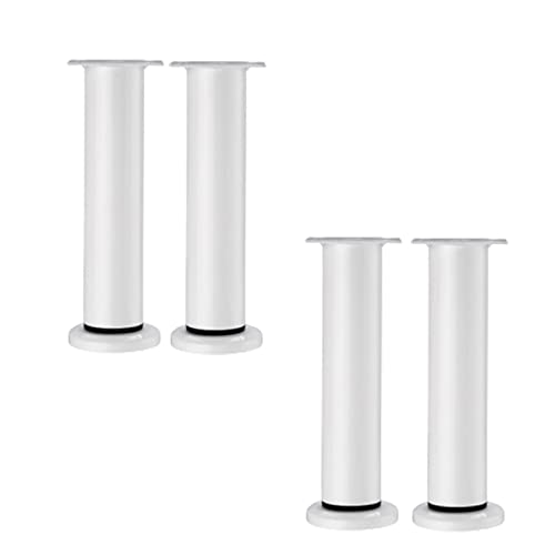CHOUXUANGA Verstellbare Möbelbeine, 4 Stück Teleskop-Couchbeine mit Verstellbarer Höhe, Kleiderschrankfüße, Bettfüße, runde Couchtischfüße, moderner Ersatz(White,18cm(7.1in)) von CHOUXUANGA