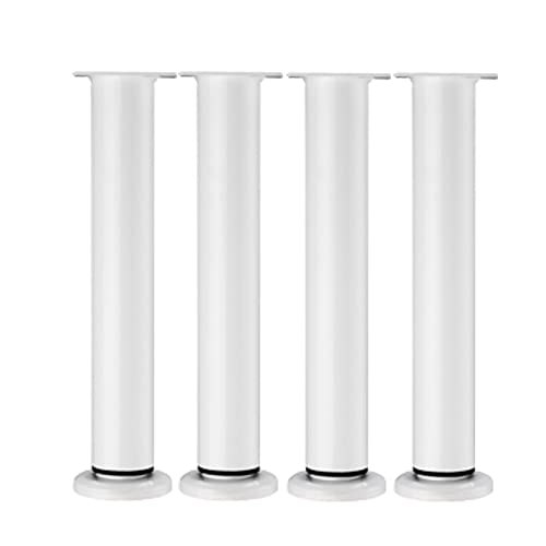 CHOUXUANGA Verstellbare Möbelbeine, 4 Stück Teleskop-Couchbeine mit Verstellbarer Höhe, Kleiderschrankfüße, Bettfüße, runde Couchtischfüße, moderner Ersatz(White,25cm(10in)) von CHOUXUANGA