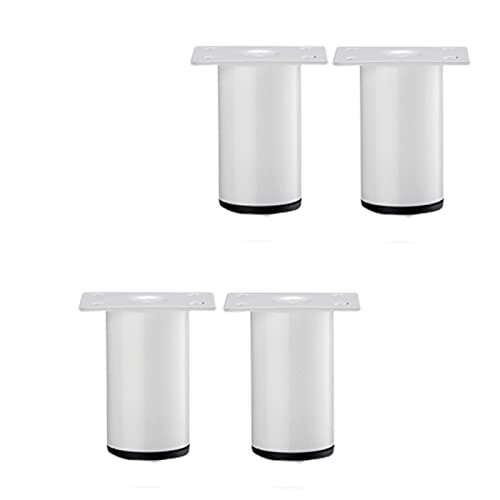 CHOUXUANGA Verstellbare Möbelbeine, 4 Stück Teleskop-Couchbeine mit Verstellbarer Höhe, Kleiderschrankfüße, Bettfüße, runde Couchtischfüße, moderner Ersatz(White,8cm(3.1in)) von CHOUXUANGA