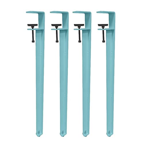 CHOUXUANGA Verstellbare Möbelbeine, 4-teilige Tischklemmbeine aus Metall, Verstellbarer Esstischfuß in Kaffee-F-Form, ohne Stanzdesign, mit verstellbaren Füßen(Cyan,40cm(16in)) von CHOUXUANGA