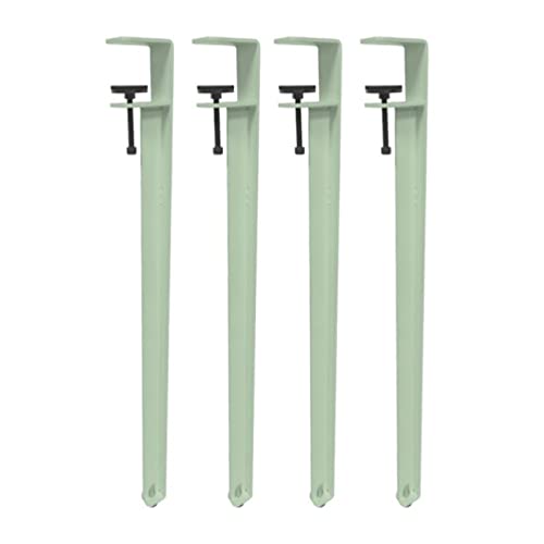 CHOUXUANGA Verstellbare Möbelbeine, 4-teilige Tischklemmbeine aus Metall, Verstellbarer Esstischfuß in Kaffee-F-Form, ohne Stanzdesign, mit verstellbaren Füßen(Green,40cm(16in)) von CHOUXUANGA