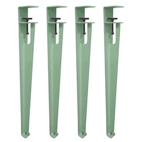 CHOUXUANGA Verstellbare Möbelbeine, 4-teilige Tischklemmbeine aus Metall, Verstellbarer Esstischfuß in Kaffee-F-Form, ohne Stanzdesign, mit verstellbaren Füßen(Green,76cm(30in)) von CHOUXUANGA