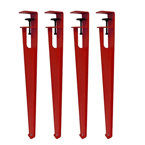 CHOUXUANGA Verstellbare Möbelbeine, 4-teilige Tischklemmbeine aus Metall, Verstellbarer Esstischfuß in Kaffee-F-Form, ohne Stanzdesign, mit verstellbaren Füßen(Rosso,76cm(30in)) von CHOUXUANGA
