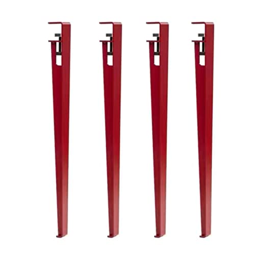 CHOUXUANGA Verstellbare Möbelbeine, 4X verstellbare Möbelbeine aus Metall, abnehmbare Tischklemmbeine, kein Stanzen, Design for Schutz des Schreibtischs(Rosso) von CHOUXUANGA