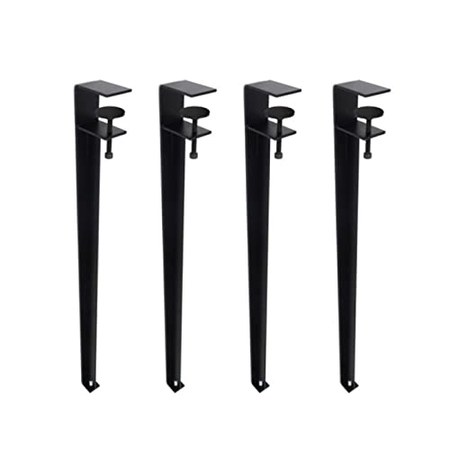 CHOUXUANGA Verstellbare Möbelbeine, Couchtischbeine, Barbeine, F-förmiger Esstischfuß, Werkbank-Stützbeine, Design ohne Stanzen, mit Bodenschonern(Black,40cm(15.7in)) von CHOUXUANGA