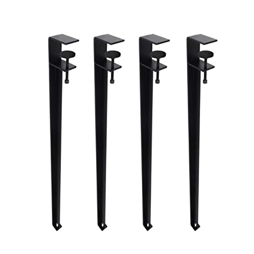 CHOUXUANGA Verstellbare Möbelbeine, Couchtischbeine, Barbeine, F-förmiger Esstischfuß, Werkbank-Stützbeine, Design ohne Stanzen, mit Bodenschonern(Black,71cm(27.9in)) von CHOUXUANGA