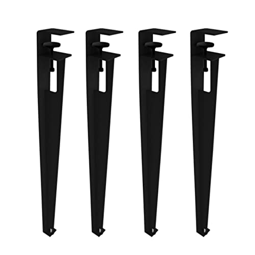 CHOUXUANGA Verstellbare Möbelbeine, Couchtischbeine, Barbeine, F-förmiger Esstischfuß, Werkbank-Stützbeine, Design ohne Stanzen, mit Bodenschonern(Black,76cm(29.9in)) von CHOUXUANGA