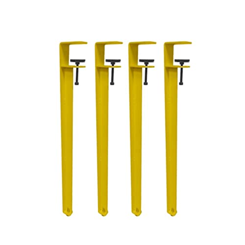 CHOUXUANGA Verstellbare Möbelbeine, Couchtischbeine, Barbeine, F-förmiger Esstischfuß, Werkbank-Stützbeine, Design ohne Stanzen, mit Bodenschonern(Giallo,40cm(15.7in)) von CHOUXUANGA
