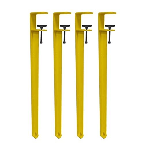 CHOUXUANGA Verstellbare Möbelbeine, Couchtischbeine, Barbeine, F-förmiger Esstischfuß, Werkbank-Stützbeine, Design ohne Stanzen, mit Bodenschonern(Giallo,71cm(27.9in)) von CHOUXUANGA