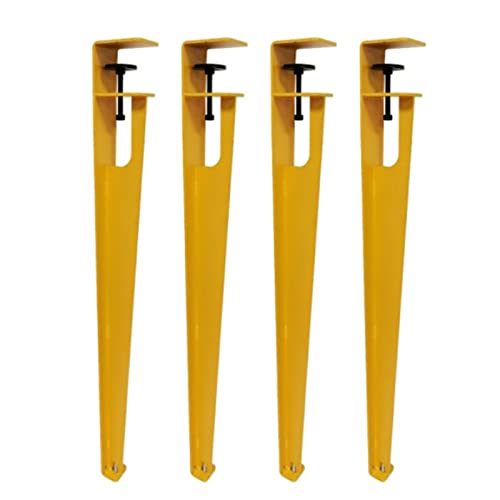 CHOUXUANGA Verstellbare Möbelbeine, Couchtischbeine, Barbeine, F-förmiger Esstischfuß, Werkbank-Stützbeine, Design ohne Stanzen, mit Bodenschonern(Giallo,76cm(29.9in)) von CHOUXUANGA