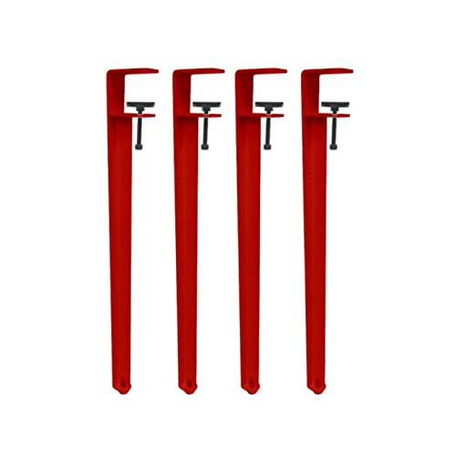 CHOUXUANGA Verstellbare Möbelbeine, Couchtischbeine, Barbeine, F-förmiger Esstischfuß, Werkbank-Stützbeine, Design ohne Stanzen, mit Bodenschonern(Rosso,40cm(15.7in)) von CHOUXUANGA