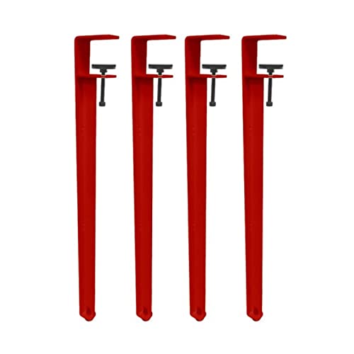 CHOUXUANGA Verstellbare Möbelbeine, Couchtischbeine, Barbeine, F-förmiger Esstischfuß, Werkbank-Stützbeine, Design ohne Stanzen, mit Bodenschonern(Rosso,71cm(27.9in)) von CHOUXUANGA