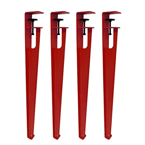 CHOUXUANGA Verstellbare Möbelbeine, Couchtischbeine, Barbeine, F-förmiger Esstischfuß, Werkbank-Stützbeine, Design ohne Stanzen, mit Bodenschonern(Rosso,76cm(29.9in)) von CHOUXUANGA