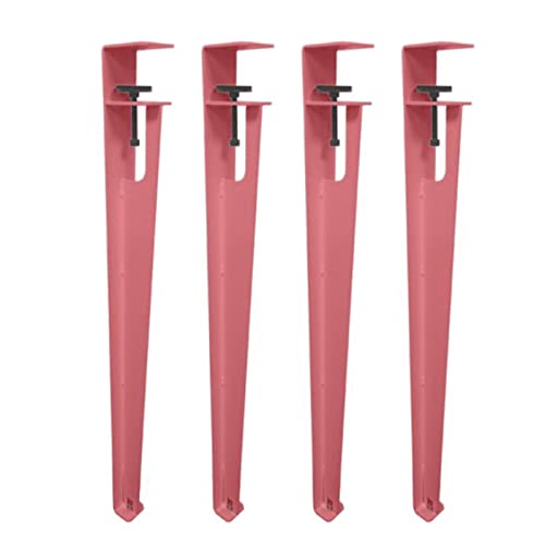CHOUXUANGA Verstellbare Möbelbeine, Couchtischbeine, Barbeine, F-förmiger Esstischfuß, Werkbank-Stützbeine, Design ohne Stanzen, mit Bodenschonern(Roze,76cm(29.9in)) von CHOUXUANGA