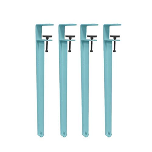 CHOUXUANGA Verstellbare Möbelbeine, Couchtischbeine, Barbeine, F-förmiger Esstischfuß, Werkbank-Stützbeine, Design ohne Stanzen, mit Bodenschonern(Sky Blue,40cm(15.7in)) von CHOUXUANGA