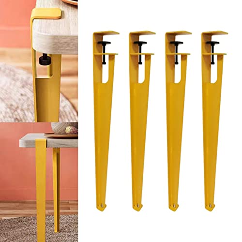 CHOUXUANGA Verstellbare Möbelbeine, F-förmige Couchtischbeine, Esstischfüße, Eisen-Werkbankbeine, DIY-Bar-Stützbeine, Esstischbeine, kein Stanzen, verstellbare Füße(Giallo,76cm(30in)) von CHOUXUANGA