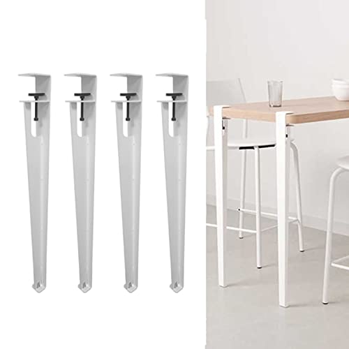 CHOUXUANGA Verstellbare Möbelbeine, F-förmige Couchtischbeine, Esstischfüße, Eisen-Werkbankbeine, DIY-Bar-Stützbeine, Esstischbeine, kein Stanzen, verstellbare Füße(White,71cm(28in)) von CHOUXUANGA