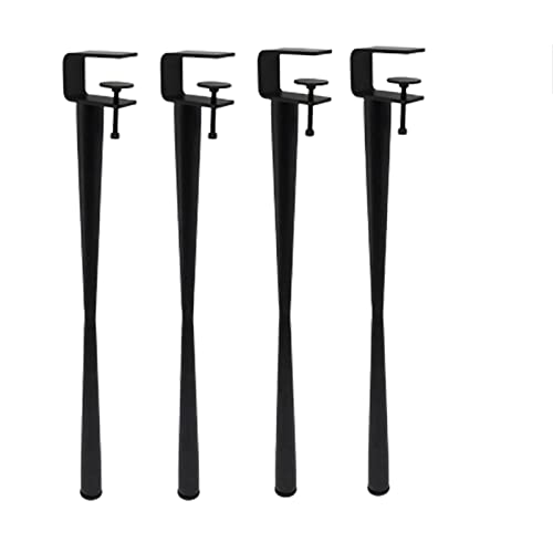 CHOUXUANGA Verstellbare Möbelbeine, F-förmige DIY-Esstischbeine aus Eisen, Kaffee-Eisen-Werkbankfuß, Design ohne Stanzen, mit Bodenschonern(Black,45cm(18in)) von CHOUXUANGA
