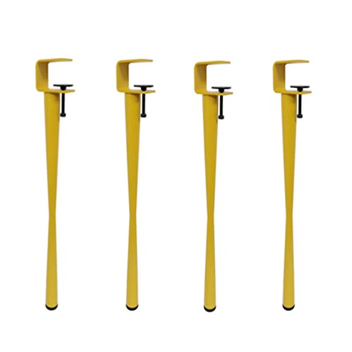 CHOUXUANGA Verstellbare Möbelbeine, F-förmige DIY-Esstischbeine aus Eisen, Kaffee-Eisen-Werkbankfuß, Design ohne Stanzen, mit Bodenschonern(Giallo,71cm(28in)) von CHOUXUANGA
