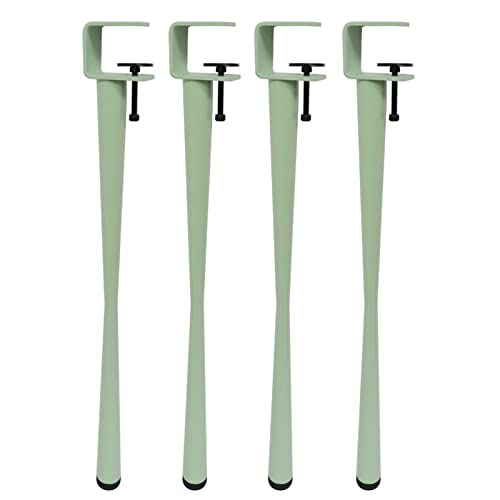 CHOUXUANGA Verstellbare Möbelbeine, F-förmige DIY-Esstischbeine aus Eisen, Kaffee-Eisen-Werkbankfuß, Design ohne Stanzen, mit Bodenschonern(Green,71cm(28in)) von CHOUXUANGA