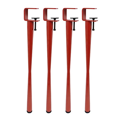 CHOUXUANGA Verstellbare Möbelbeine, F-förmige DIY-Esstischbeine aus Eisen, Kaffee-Eisen-Werkbankfuß, Design ohne Stanzen, mit Bodenschonern(Rosso,45cm(18in)) von CHOUXUANGA