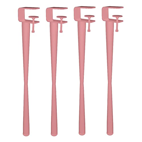 CHOUXUANGA Verstellbare Möbelbeine, F-förmige DIY-Esstischbeine aus Eisen, Kaffee-Eisen-Werkbankfuß, Design ohne Stanzen, mit Bodenschonern(Roze,71cm(28in)) von CHOUXUANGA