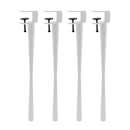 CHOUXUANGA Verstellbare Möbelbeine, F-förmige DIY-Esstischbeine aus Eisen, Kaffee-Eisen-Werkbankfuß, Design ohne Stanzen, mit Bodenschonern(White,45cm(18in)) von CHOUXUANGA
