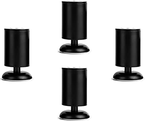 CHOUXUANGA Verstellbare Möbelbeine, Moderne Ersatz-Couchbeine for Kaffeebüros, Schwarze zylindrische Kommodenbeine, 4er-Set, verstellbar 1,5 cm(12cm/4.7in) von CHOUXUANGA