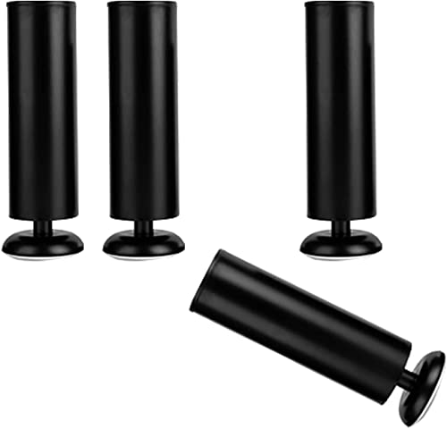 CHOUXUANGA Verstellbare Möbelbeine, Moderne Ersatz-Couchbeine for Kaffeebüros, Schwarze zylindrische Kommodenbeine, 4er-Set, verstellbar 1,5 cm(18cm/7.1in) von CHOUXUANGA