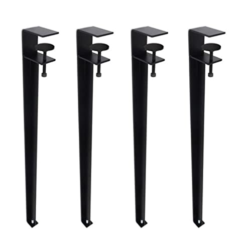 CHOUXUANGA Verstellbare Möbelbeine, Verstellbare Tischklemmbeine, Stangenbeine, Werkbankstützbeine, Esstischbeine, Kein Stanzen, Mit Bodenschonern(Black,71cm(28in)) von CHOUXUANGA