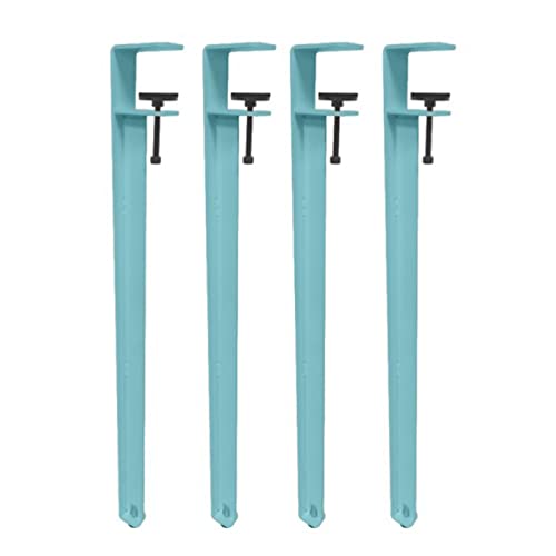 CHOUXUANGA Verstellbare Möbelbeine, Verstellbare Tischklemmbeine, Stangenbeine, Werkbankstützbeine, Esstischbeine, Kein Stanzen, Mit Bodenschonern(Cyan,71cm(28in)) von CHOUXUANGA