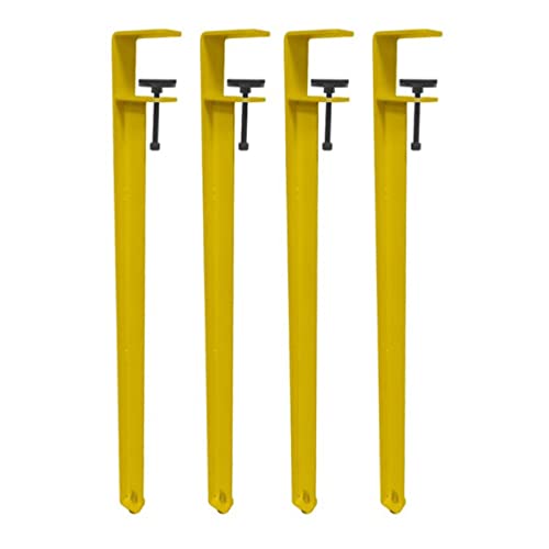 CHOUXUANGA Verstellbare Möbelbeine, Verstellbare Tischklemmbeine, Stangenbeine, Werkbankstützbeine, Esstischbeine, Kein Stanzen, Mit Bodenschonern(Giallo,71cm(28in)) von CHOUXUANGA