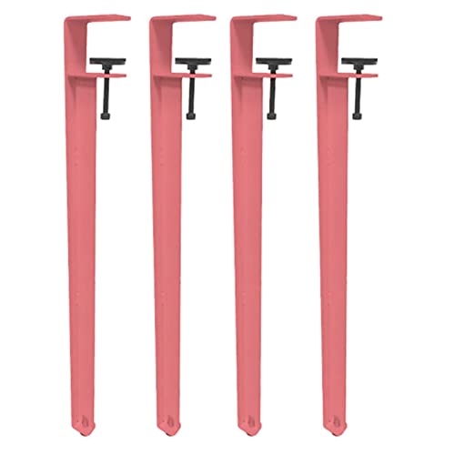 CHOUXUANGA Verstellbare Möbelbeine, Verstellbare Tischklemmbeine, Stangenbeine, Werkbankstützbeine, Esstischbeine, Kein Stanzen, Mit Bodenschonern(Roze,40cm(16in)) von CHOUXUANGA