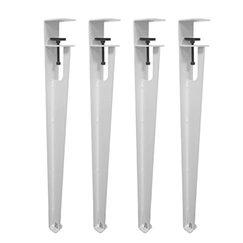 CHOUXUANGA Verstellbare Möbelbeine, Verstellbare Tischklemmbeine, Stangenbeine, Werkbankstützbeine, Esstischbeine, Kein Stanzen, Mit Bodenschonern(White,76cm(30in)) von CHOUXUANGA