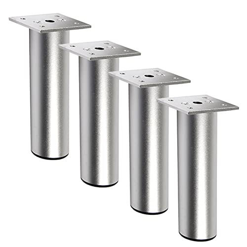 Verstellbare Möbelbeine, Moderne, schlichte Möbel-Sofabeine, Küchenfüße aus Aluminiumlegierung, verstellbare, verdickte Ersatz-Metallbeine, Stützbeine for TV-Schreibtische, 4 Stück(8cm/3.1in) von CHOUXUANGA