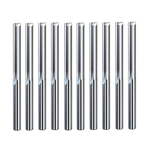 CHPGKGVNVT 10 teile/los 3,175mm Schaft 2 Flöte Gerade Schlitz Fräser Hartmetall-schaftfräser CNC Router Bit Gravur Bit Werkzeuge Fräseinsätze(4x42x65) von CHPGKGVNVT