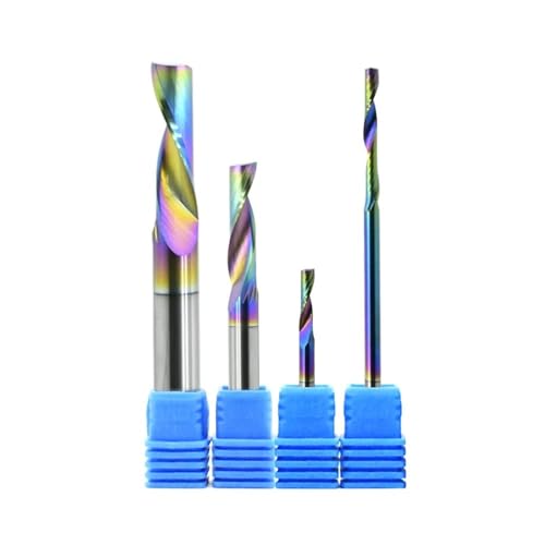 CHPGKGVNVT 2 stück 3,175/4/6/6,35mm Schaft Einzelflöte Hartmetall-schaftfräser Nano Beschichtung Fräser for Aluminium Fräseinsätze(6x6x17x45) von CHPGKGVNVT