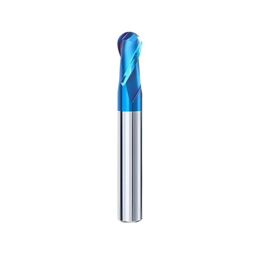 CHPGKGVNVT 3 Stück R0.5-R6.0mm CNC-Maschinenbearbeitungsfräser HRC50/55/70 2-schneidige Hartmetall-Kugelkopffräser for die Stahl-/Aluminiumverarbeitung Fräseinsätze(HRC70-ST,R4x16x8Dx100L) von CHPGKGVNVT