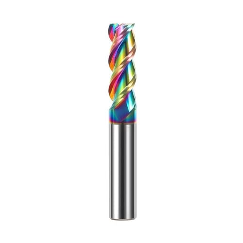 CHPGKGVNVT 3-teiliger 1,0-20,0 mm CNC-Maschinenbearbeitungsfräser HRC50/55/65 3-schneidiger Hartmetall-Flachfräser for die Verarbeitung von Aluminiumteilen Fräseinsätze(HRC55-DLC,8.0x35Cx8Dx100L) von CHPGKGVNVT