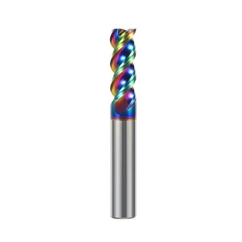 CHPGKGVNVT 3-teiliger 1,0-20,0 mm CNC-Maschinenbearbeitungsfräser HRC50/55/65 3-schneidiger Hartmetall-Flachfräser for die Verarbeitung von Aluminiumteilen Fräseinsätze(HRC65-DLC,3.0x8Cx3Dx50L) von CHPGKGVNVT