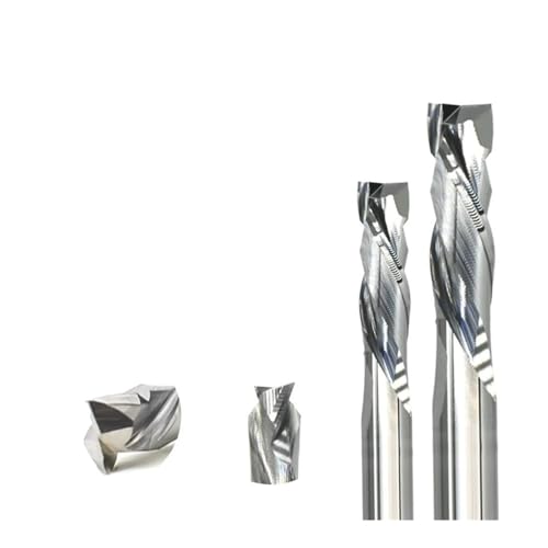 CHPGKGVNVT 5 teile/los 3,175/4/6mm Zwei Flöte Kompression Bit Hartmetall 2F Up Down Cut Schaftfräser CNC Spiral Router Cutter for die holzbearbeitung Fräseinsätze(4x32x4x55 (5pcs)) von CHPGKGVNVT