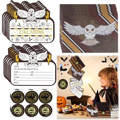 CHRI Harry Einladungskarten 12 Sätze, Wizard Einladungskarten Kindergeburtstag Magical Partys Einladungskarten Magischen Filmnächten Zauberer Themenpartys CHRI Harry Einladungskarten 12 Sätze, Wizard Einladungskarten Kindergeburtstag Magical Partys Einladungskarten Magischen Filmnächten Zauberer Themenpartys von CHRI